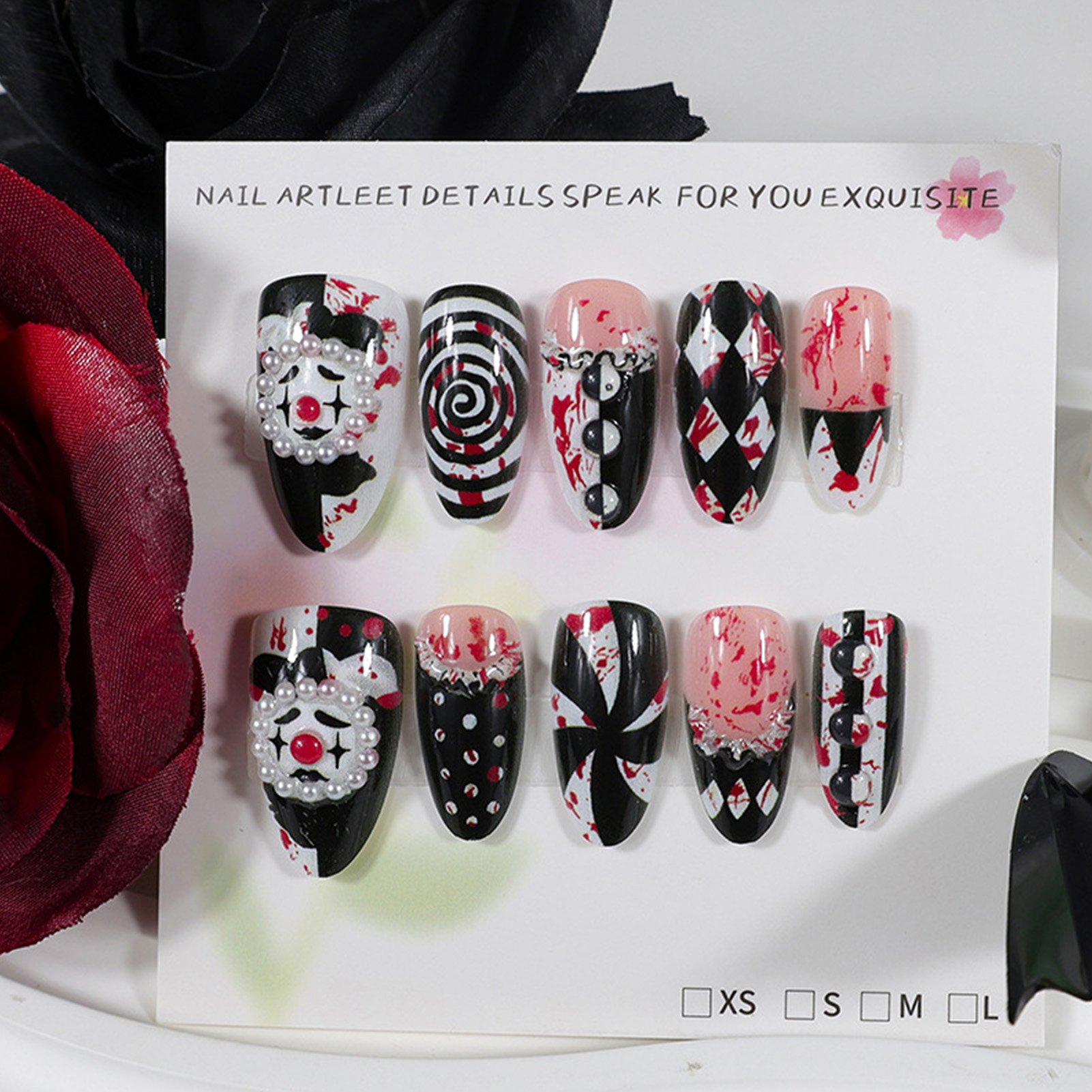 30 peças de Unhas Postiças Eng - Nail Art Press On avaliação e preço