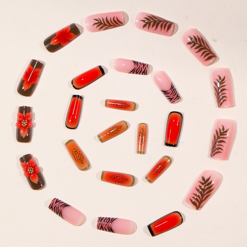 24 Unidades de Unhas Postiças  - Nail Art Orange avaliação e preço
