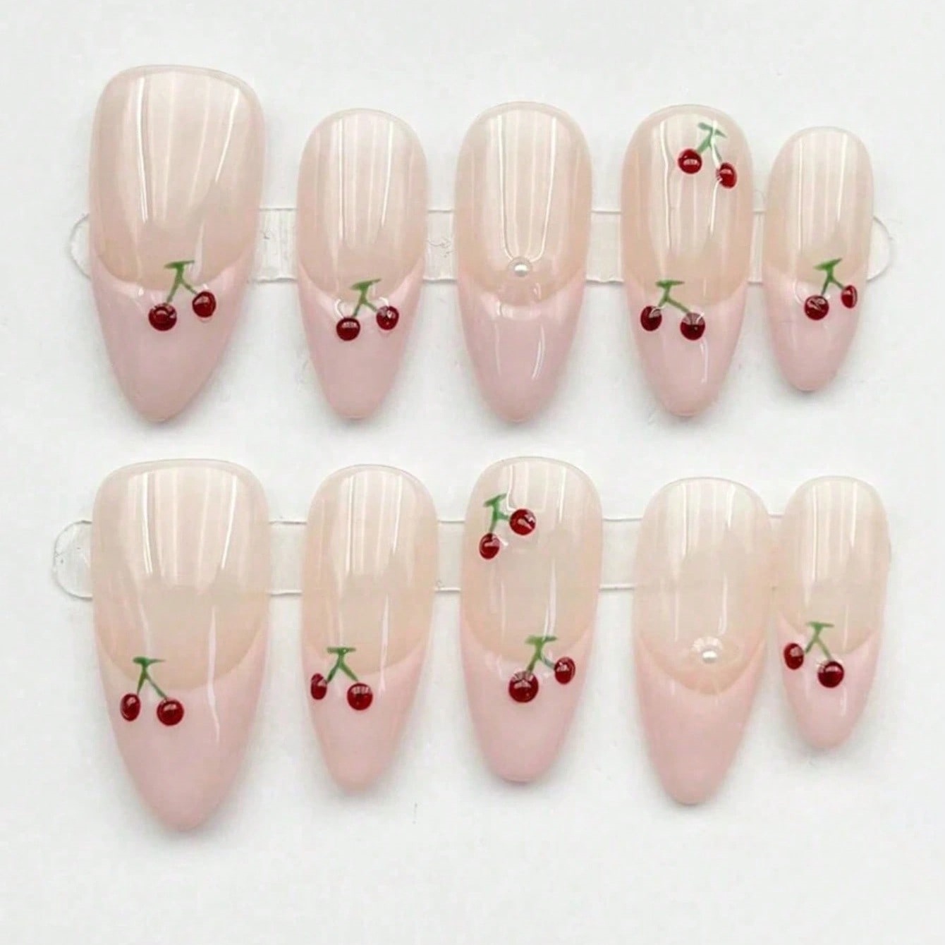 10 peças de unhas postiças méd - Nail Art Pink avaliação e preço