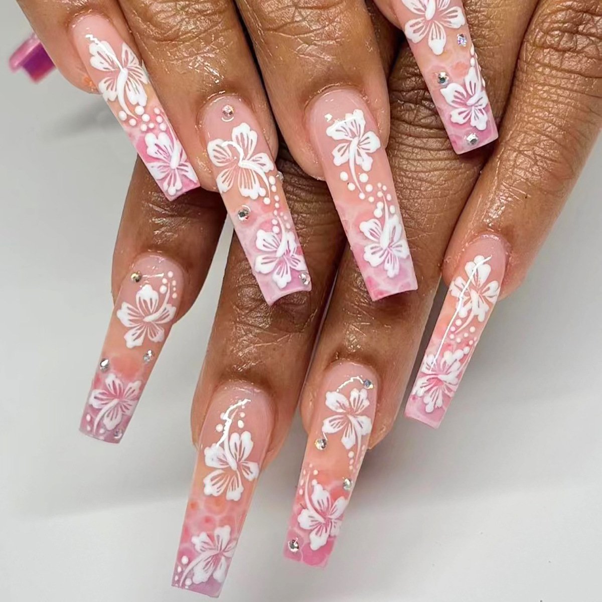24 pçs preto francês conjuntos - Nail Art Press On avaliação e preço